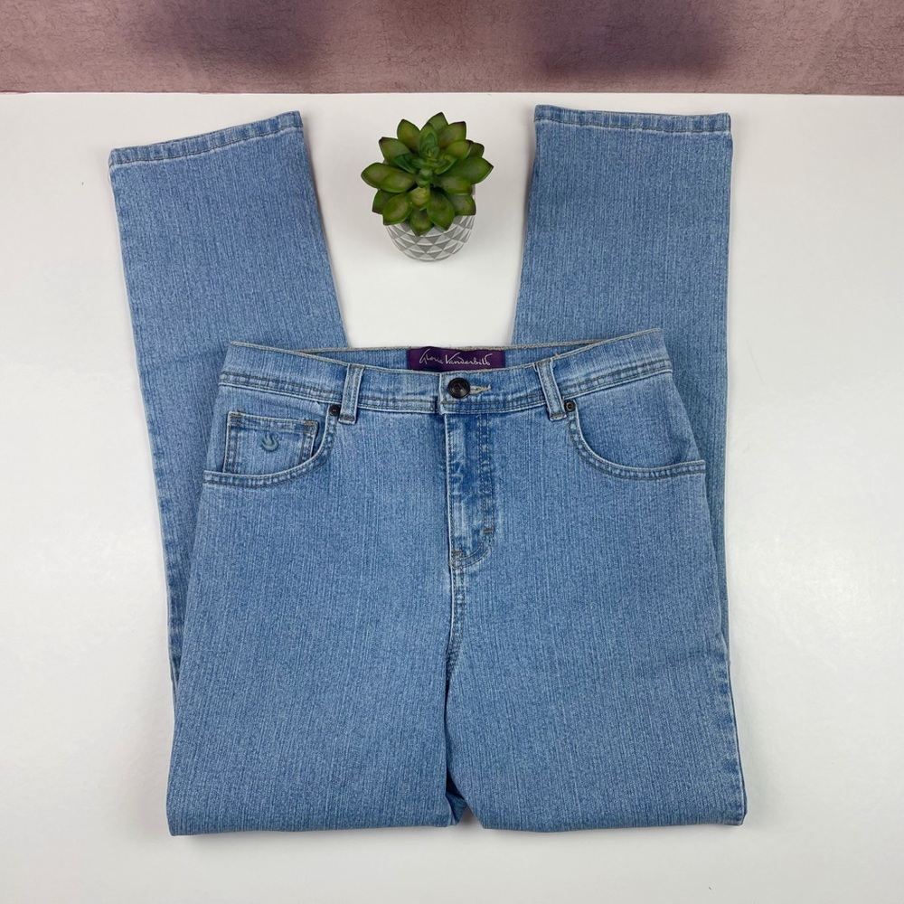 Gloria Vanderbilt Amanda Light Blue Denim Jeans Casual Women Size 6 Petite